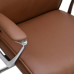 Nilkamal Command Mid Back Leather Visitor Chair (Tan)