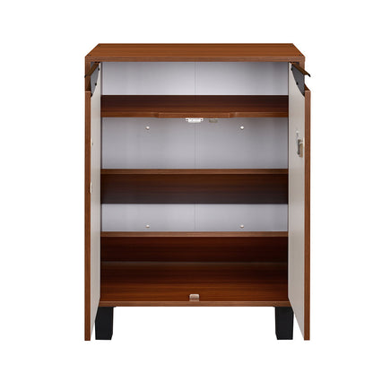 Nilkamal Flow Shoe Cabinet (Walnut/White)