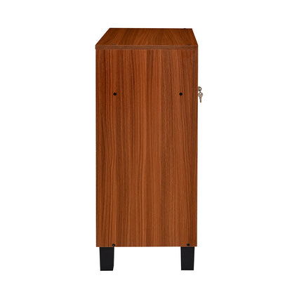Nilkamal Flow Shoe Cabinet (Walnut/White)