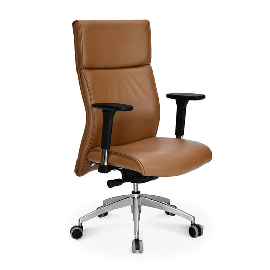 Nilkamal Command High Back Leather Office Chair (Tan)