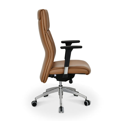 Nilkamal Command High Back Leather Office Chair (Tan)