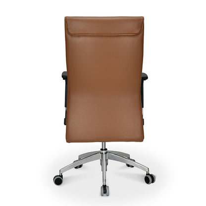 Nilkamal Command High Back Leather Office Chair (Tan)