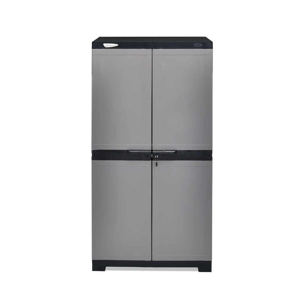 Nilkamal Freedom Mini Medium (FMM) Plastic Storage Cabinet (Haze Grey/Charcoal Grey)