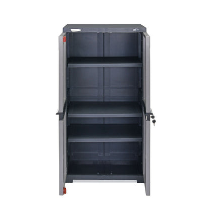 Nilkamal Freedom Mini Medium (FMM) Plastic Storage Cabinet (Haze Grey/Charcoal Grey)