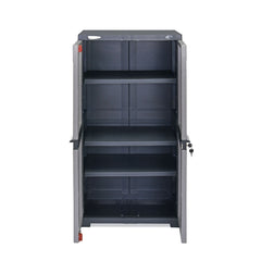 Nilkamal Freedom Mini Medium (FMM) Plastic Storage Cabinet (Haze Grey/Charcoal Grey)