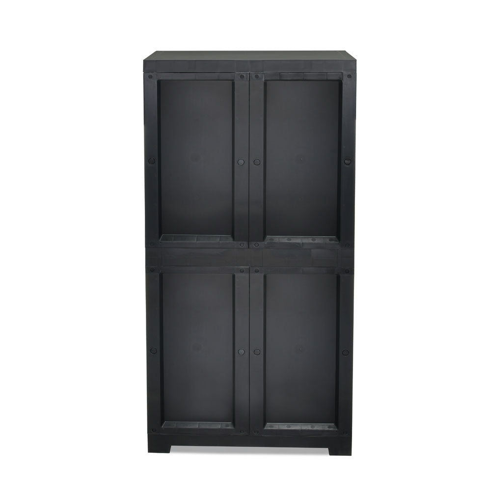 Nilkamal Freedom Mini Medium (FMM) Plastic Storage Cabinet (Haze Grey/Charcoal Grey)