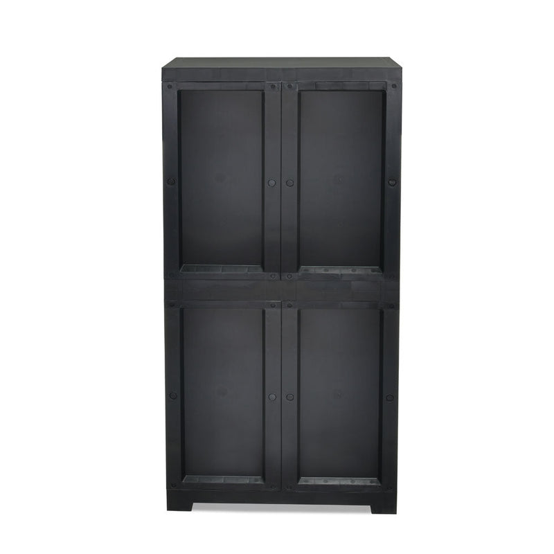 Nilkamal Freedom Mini Medium (FMM) Plastic Storage Cabinet (Haze Grey/Charcoal Grey)