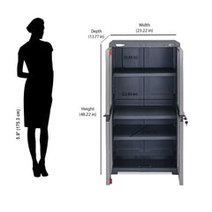 Nilkamal Freedom Mini Medium (FMM) Plastic Storage Cabinet (Haze Grey/Charcoal Grey)
