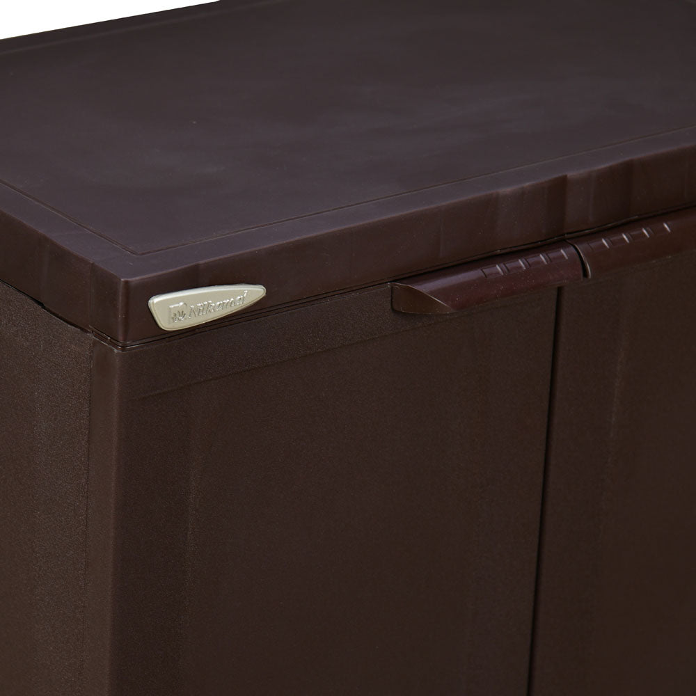 Nilkamal Freedom Mini Small (FMS) Plastic Storage Cabinet (Weather Brown)