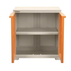 Nilkamal Freedom Mini (FMSJ) Jungle Theme Kids Plastic Storage Cabinet (Beach/Pastel Orange)