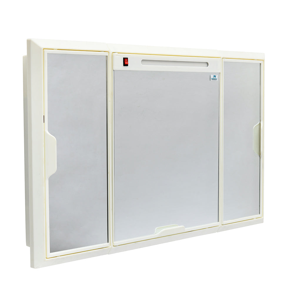 Nilkamal Glory Plastic Cabinet Set with Mirror and LED Diffused Light