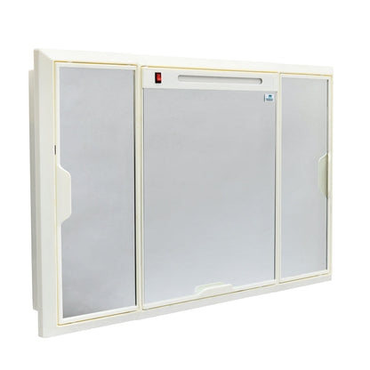 Nilkamal Glory Plastic Cabinet Set with Mirror and LED Diffused Light
