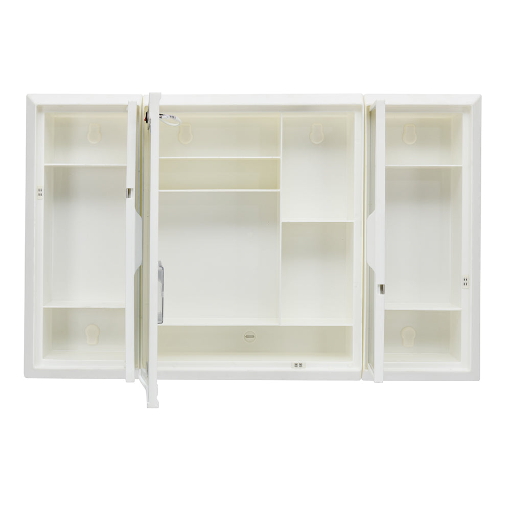 Nilkamal Glory Plastic Cabinet Set with Mirror and LED Diffused Light