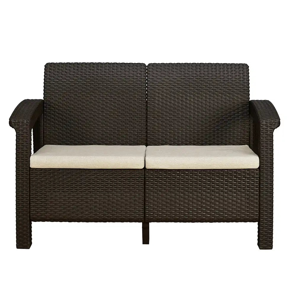 Nilkamal Goa Two Seater Plastic Sofa Set with Cushion