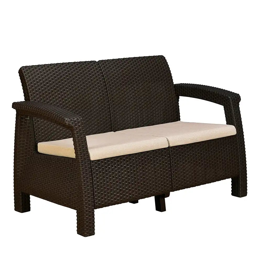 Nilkamal Goa Two Seater Plastic Sofa Set with Cushion