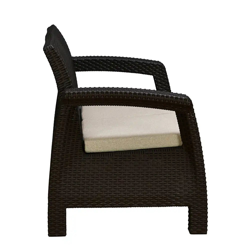 Nilkamal Goa Two Seater Plastic Sofa Set with Cushion