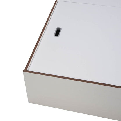 Nilkamal Bruce King Bed with Box Storage (Walnut & Cappuccino)