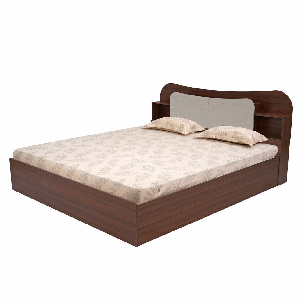 Nilkamal Daffodil Queen Bed with Box Storage (Walnut)