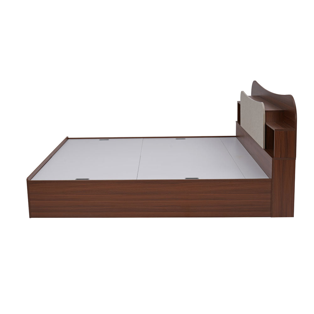 Nilkamal Daffodil Queen Bed with Box Storage (Walnut)