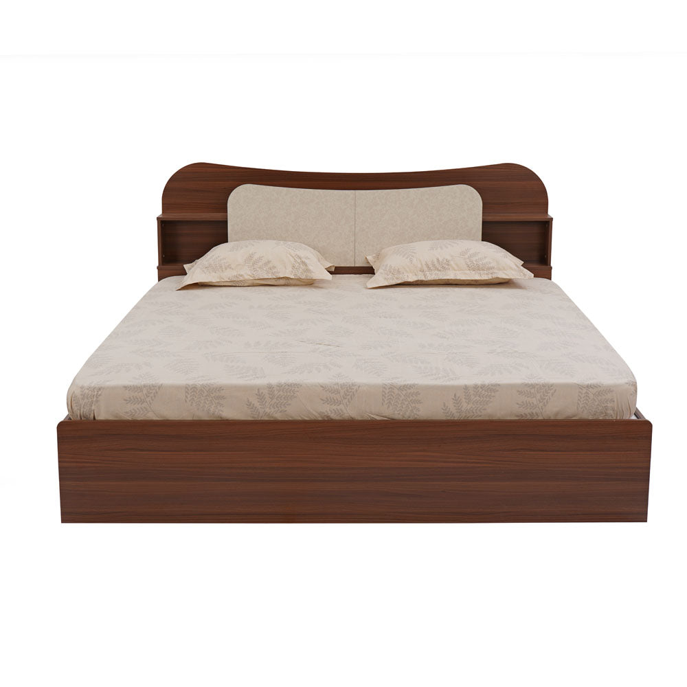 Nilkamal Daffodil Queen Bed with Box Storage (Walnut)