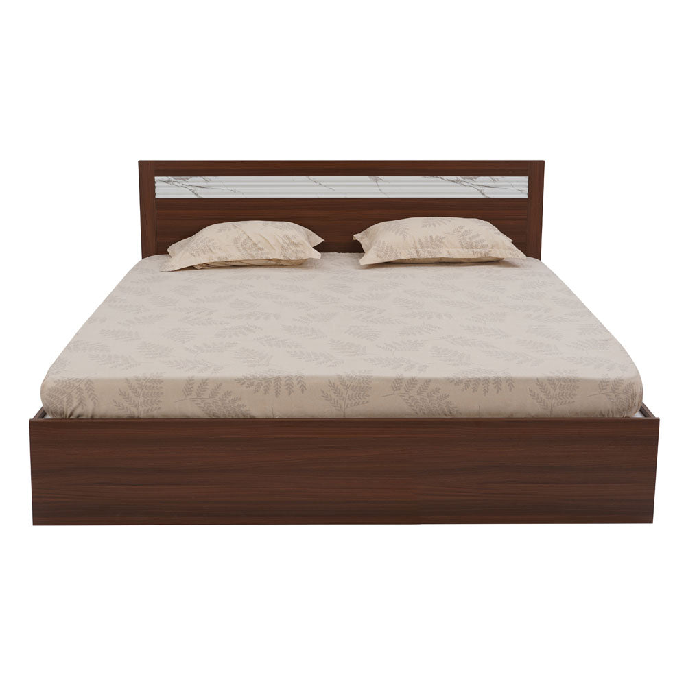 Nilkamal Akin Queen Bed without Storage (Walnut)