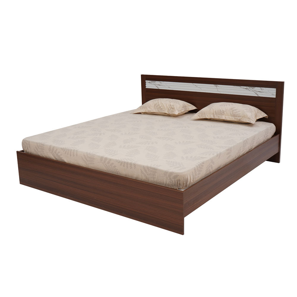Nilkamal Akin Queen Bed without Storage (Walnut)