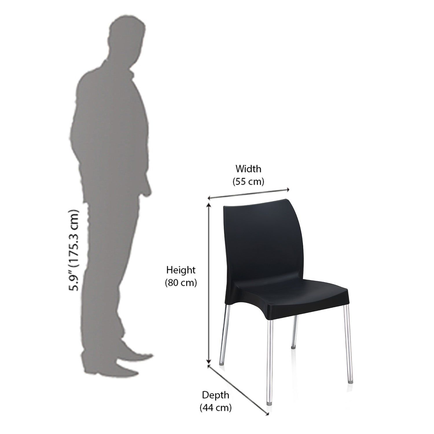 Nilkamal Orchid 1 + 4 Chair Plastic Dining Set