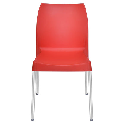 Nilkamal Novella 07 Plastic Armless Chair (Bright Red)