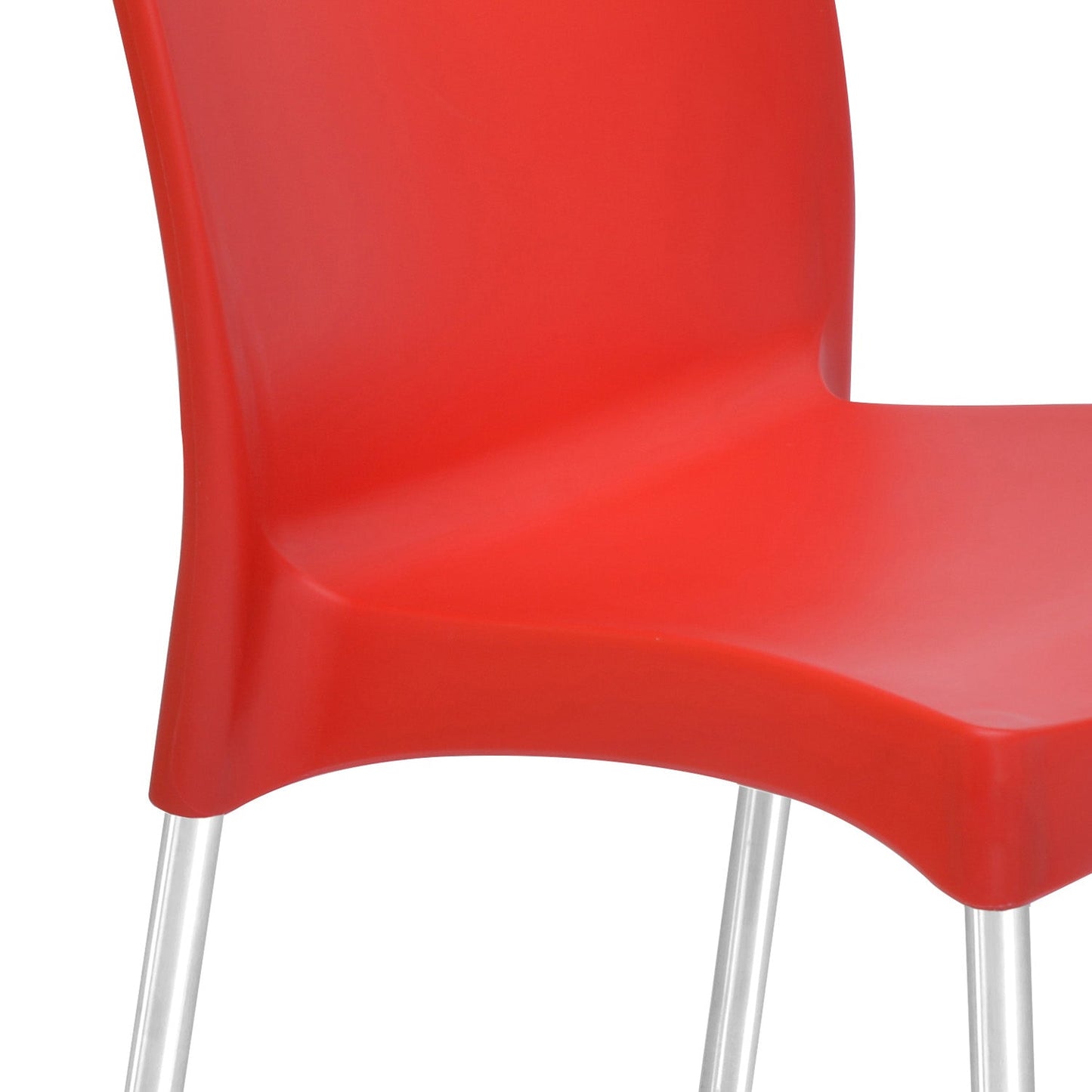 Nilkamal Novella 07 Plastic Armless Chair (Bright Red)