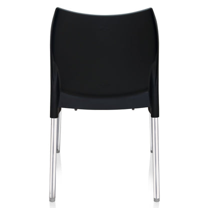 Nilkamal Novella 07 Plastic Armless Chair (Iron Black)