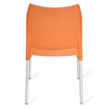 Nilkamal Novella 07 Plastic Armless Chair (Orange)