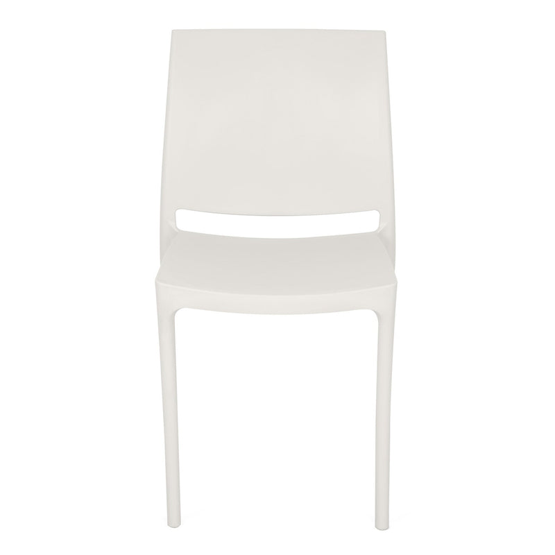 Nilkamal Novella 08 Plastic Armless Chair (Milky White)