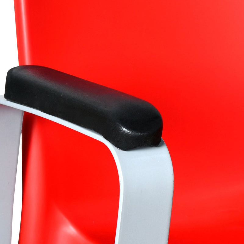 Nilkamal NS07 3 Seats with Arm Powdercoated (Grey / Bright Red)