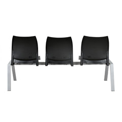 Nilkamal NS07 3 Seats without Arm Powder Coated (Grey / Black)