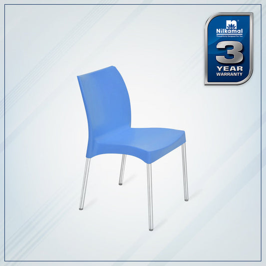 Nilkamal Novella 07 Plastic Armless Chair (Blue)