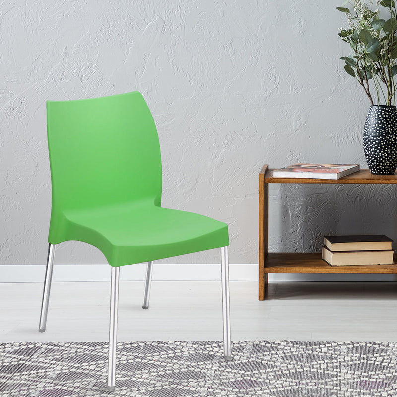 Nilkamal Novella 07 Plastic Armless Chair (Green)