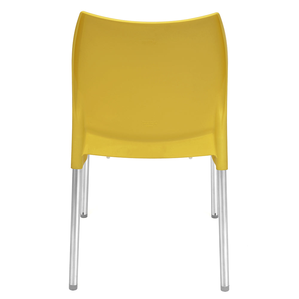 Nilkamal Novella 07 Plastic Armless Chair (Mustard Yellow)