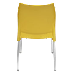 Nilkamal Novella 07 Plastic Armless Chair (Mustard Yellow)