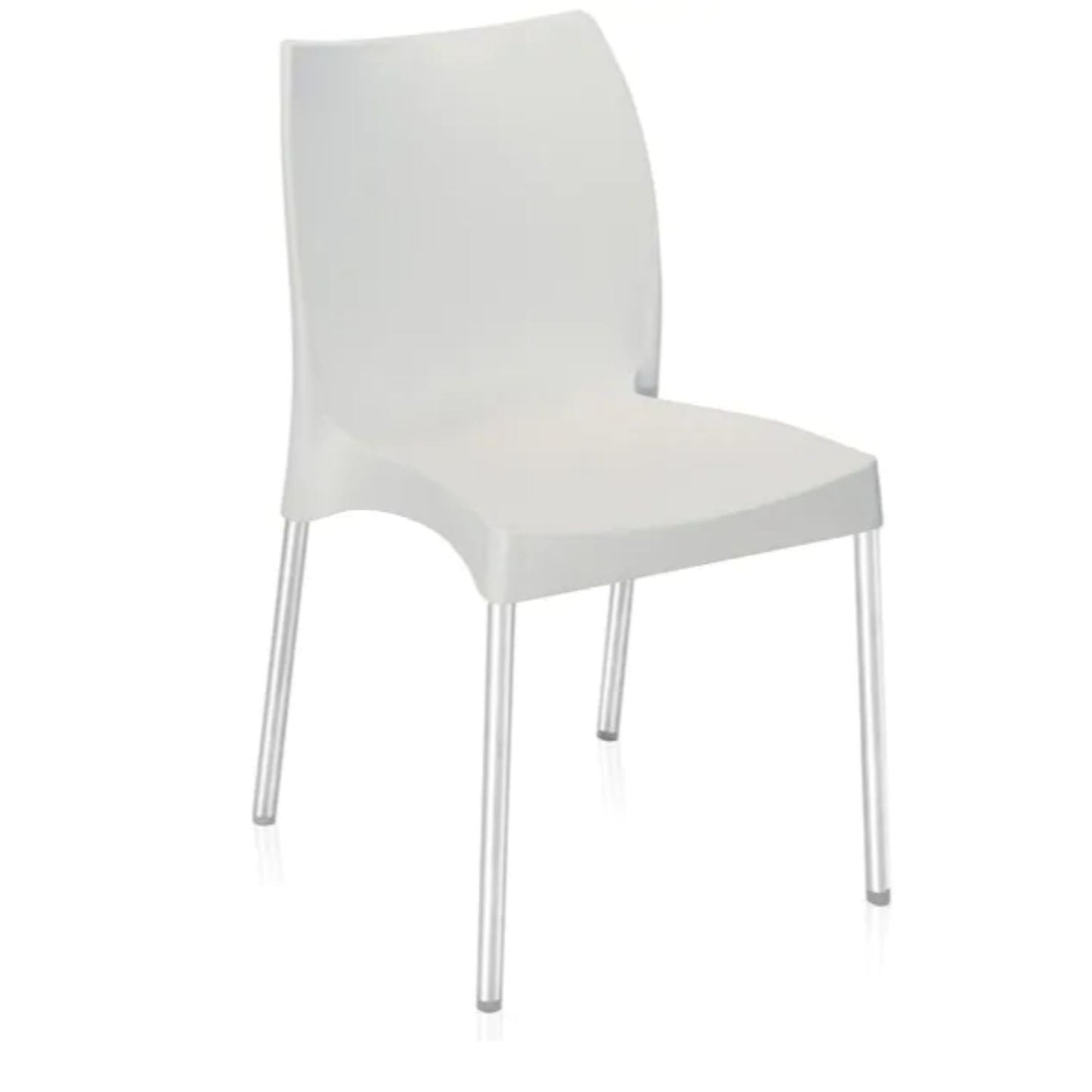 Nilkamal Novella 07 Plastic Armless Chair (Milky White)