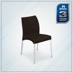Nilkamal Novella 07 Plastic Armless Chair (Season Rust Brown)