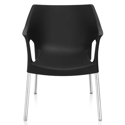 Nilkamal Novella 10 Plastic Arm Chair (Black)