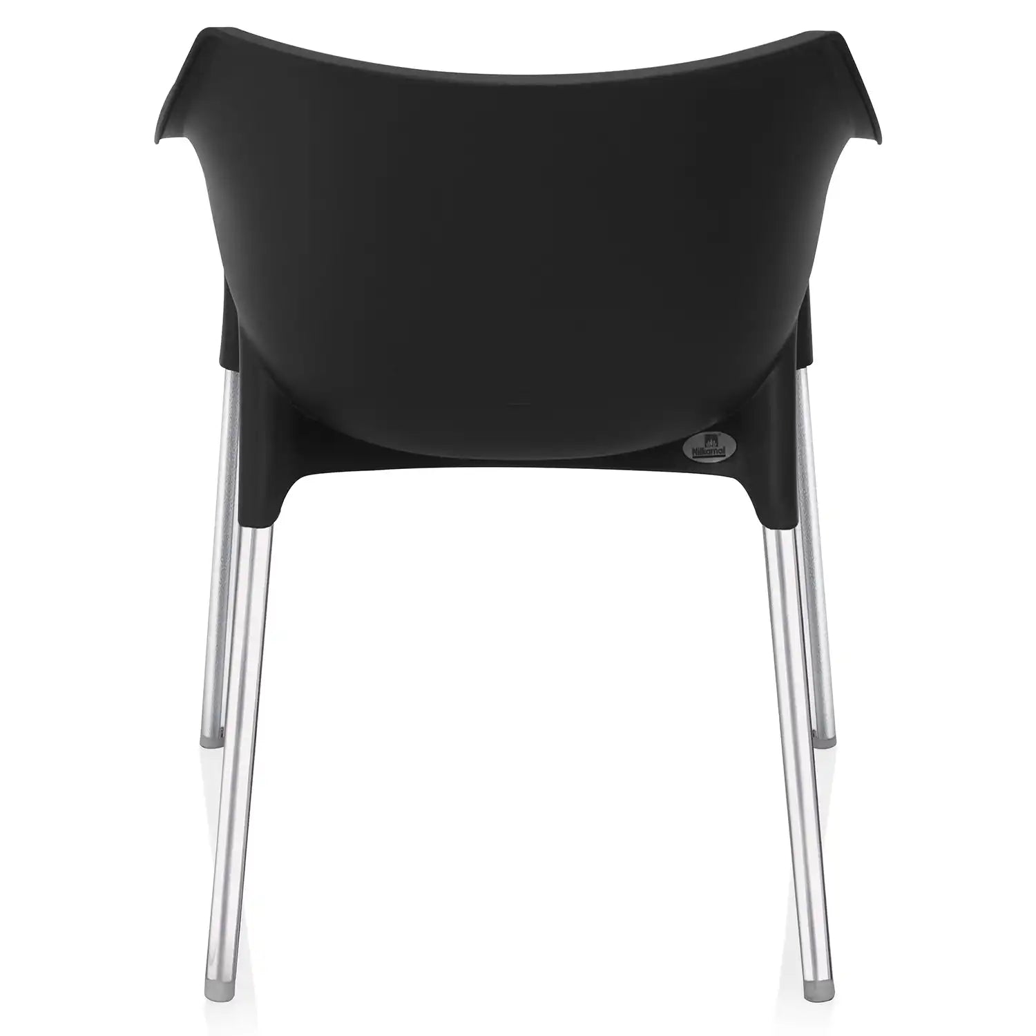 Nilkamal Novella 10 Plastic Arm Chair (Black)