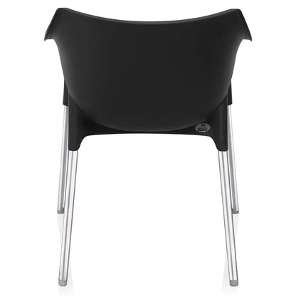 Nilkamal Novella 10 Plastic Arm Chair (Black)