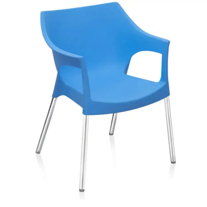 Nilkamal Novella 10 Plastic Arm Chair (Blue)