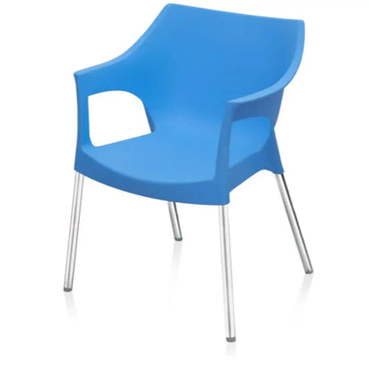 Nilkamal Novella 10 Plastic Arm Chair (Blue)