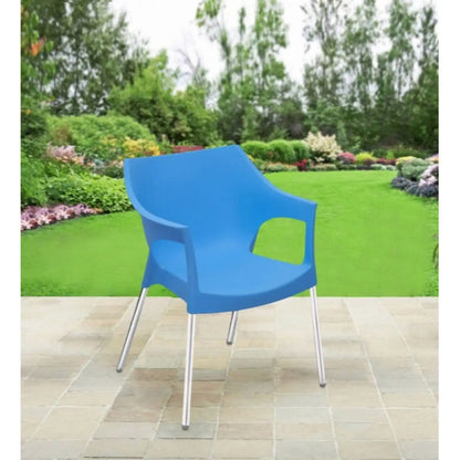 Nilkamal Novella 10 Plastic Arm Chair (Blue)