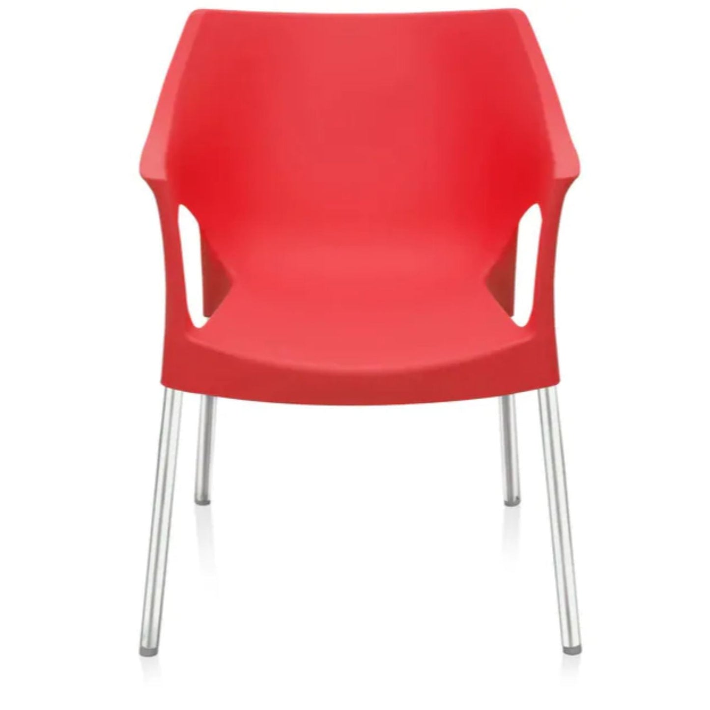 Nilkamal Novella 10 Plastic Arm Chair (Bright Red)
