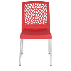 Nilkamal Novella 19 Plastic Armless Chair (Bright Red)