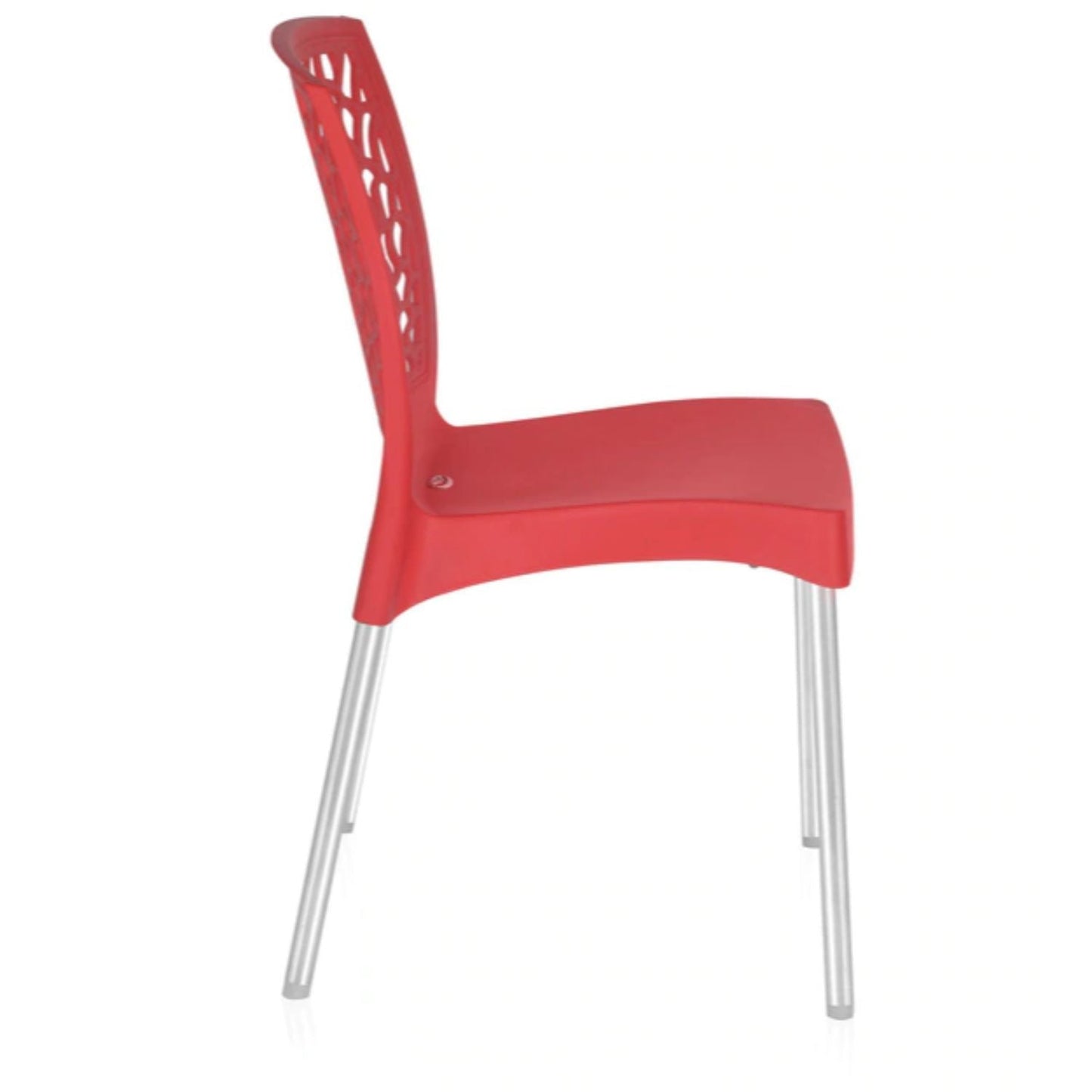 Nilkamal Novella 19 Plastic Armless Chair (Bright Red)