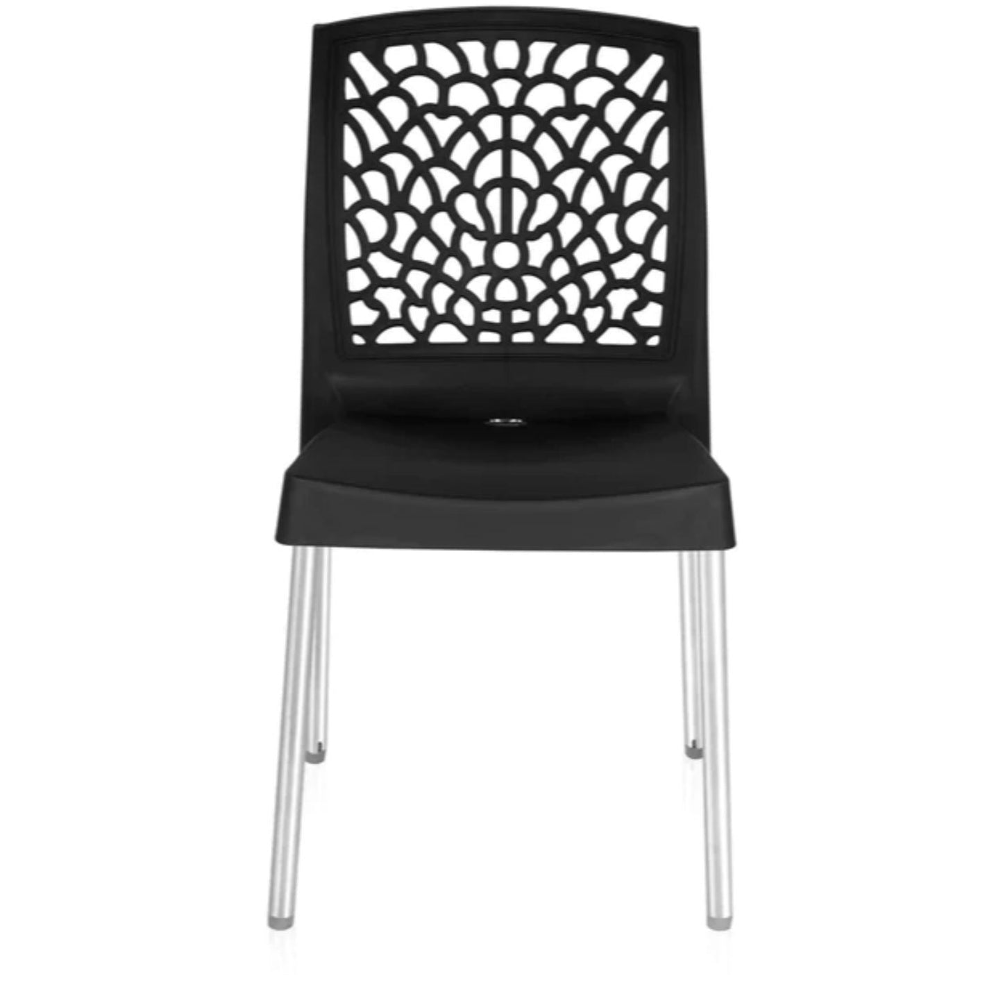 Nilkamal Novella 19 Plastic Armless Chair (Iron Black)
